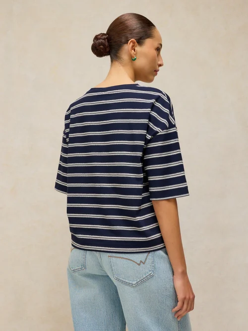 Gestreiftes T-Shirt Katya - Navy Multi - 48 Bild 4