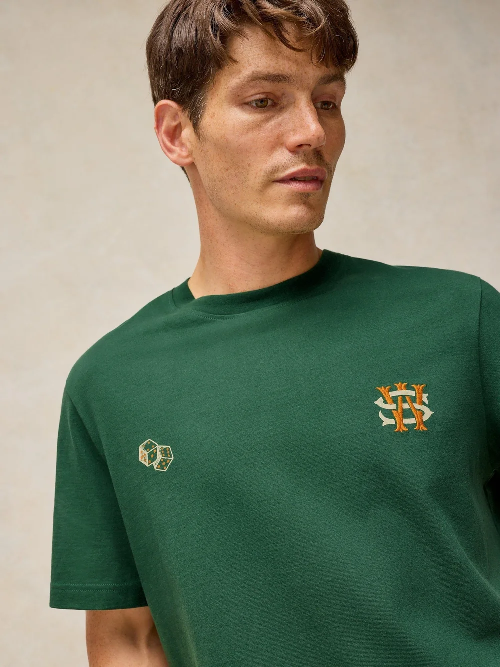 Besticktes T-Shirt Horsham - Green Mlt - XXL/R Bild 1