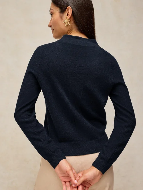 Langarmpullover Poppy mit Polokragen - Dark Navy - 46 Bild 4