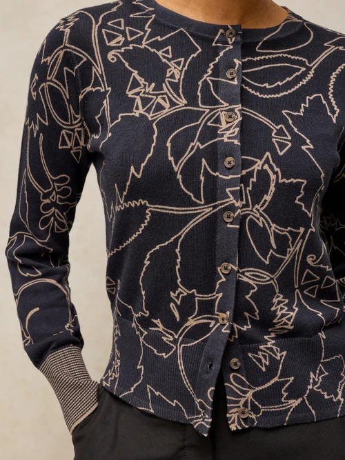 Print-Cardigan Lois - Navy Pr - 52 Bild 3