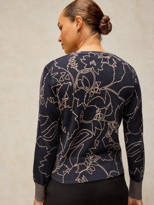 Print-Cardigan Lois - Navy Pr - 52 Bild 4