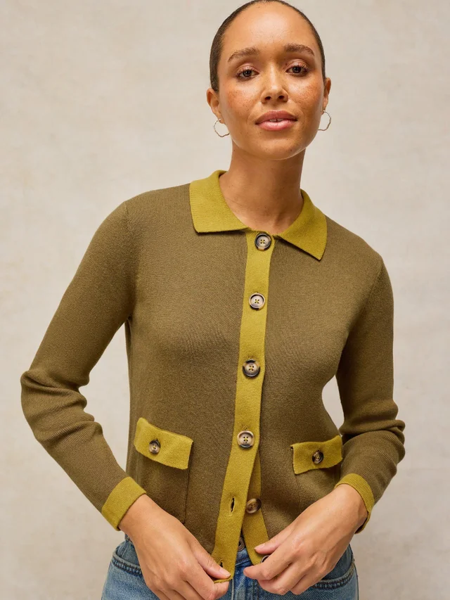 Strickjacke Charlotte mit Kragen