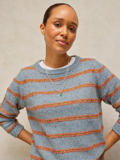 Gestreifter Pullover Talia - Blue Mlt - 52 Bild 1