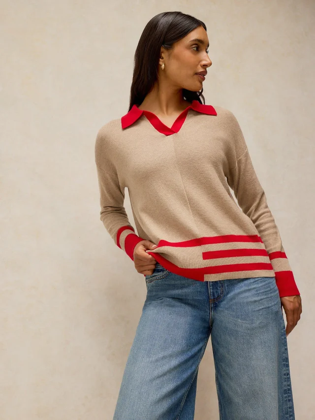 Pullover Cara mit Kragen