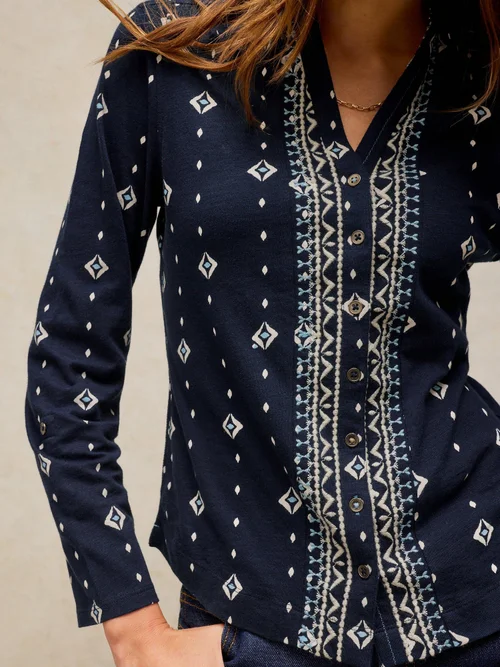 Jerseybluse Annie - Navy Multi - 48 Bild 3