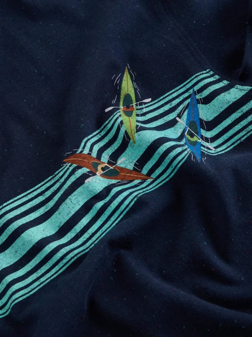 T-Shirt Abersoch mit Grafik - Navy Pr - XXL/R Bild 2