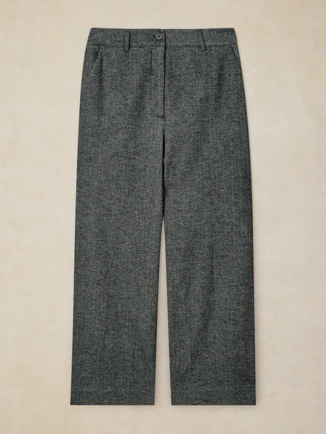 Tweedhose Belle mit weitem Bein
