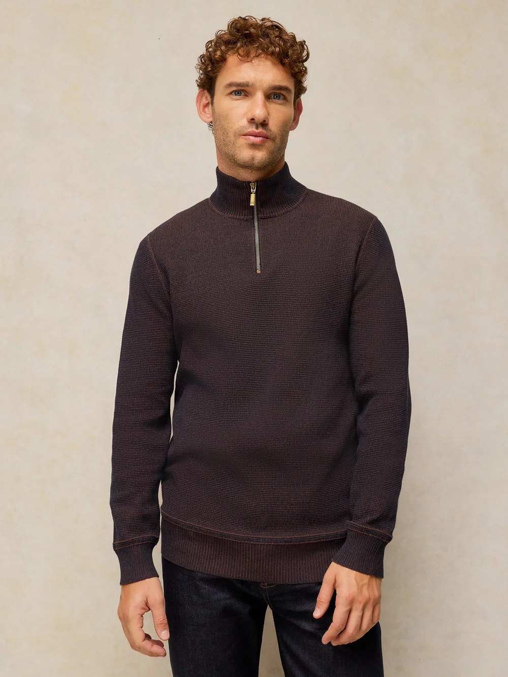 Pullover Attadale mit Trichterkragen - Dk Brown - XXL/R Bild 1