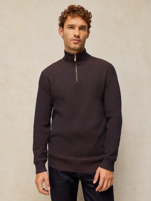 Pullover Attadale mit Trichterkragen - Dk Brown - XXL/R Bild 1