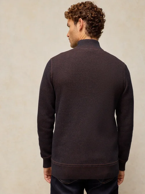 Pullover Attadale mit Trichterkragen - Dk Brown - XXL/R Bild 4