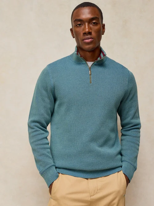Pullover Attadale mit Trichterkragen - Mid Teal - XXL/R Bild 1