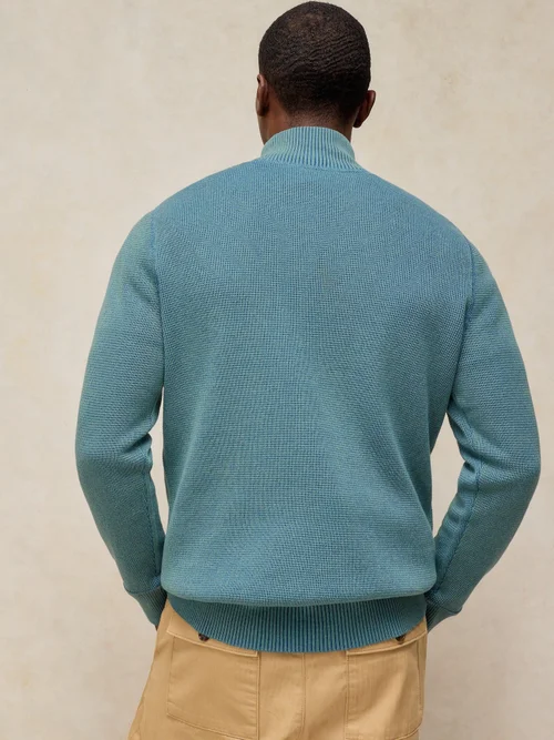 Pullover Attadale mit Trichterkragen - Mid Teal - XXL/R Bild 4