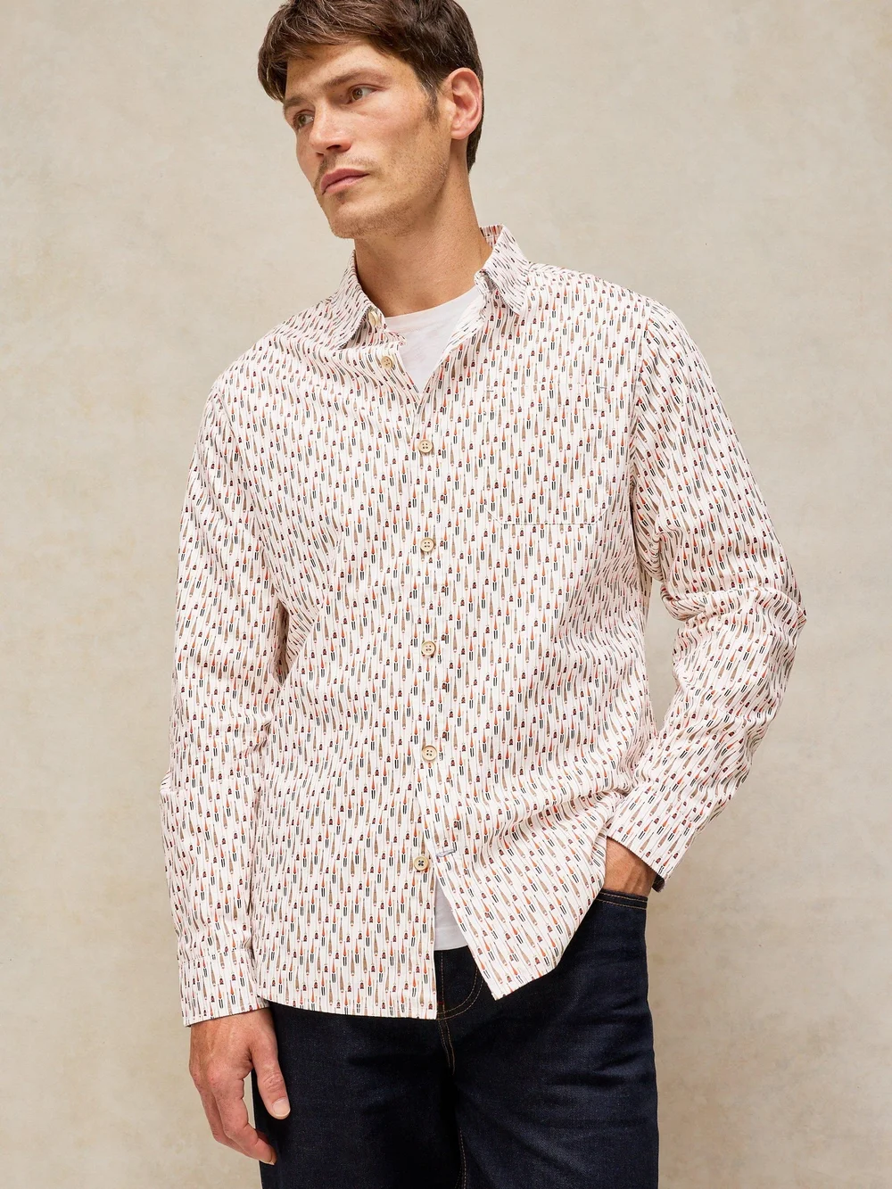 Oxfordhemd Bruton Slim Fit - White Pr - XXL/R Bild 1