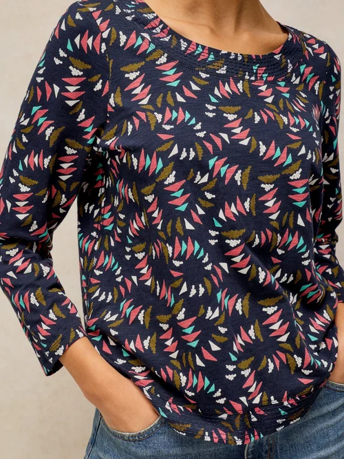 Langarmshirt Weaver - Navy Pr - 46 Bild 3