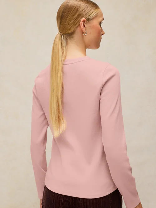 Langarmshirt Aida mit Muschelausschnitt - Lgt Pink - 52 Bild 4