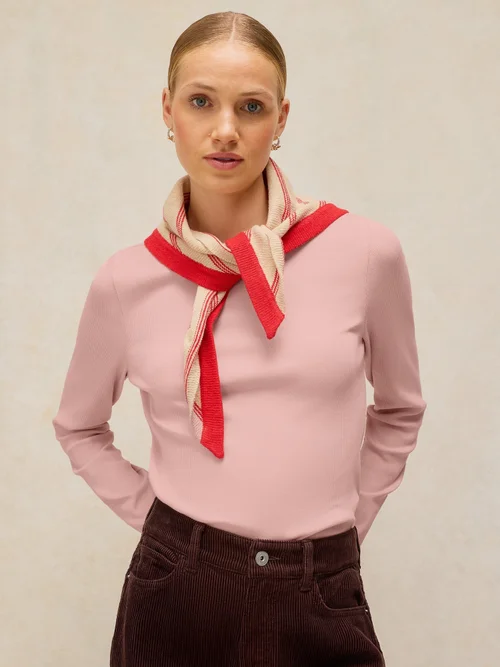 Langarmshirt Aida mit Muschelausschnitt - Lgt Pink - 52 Bild 2