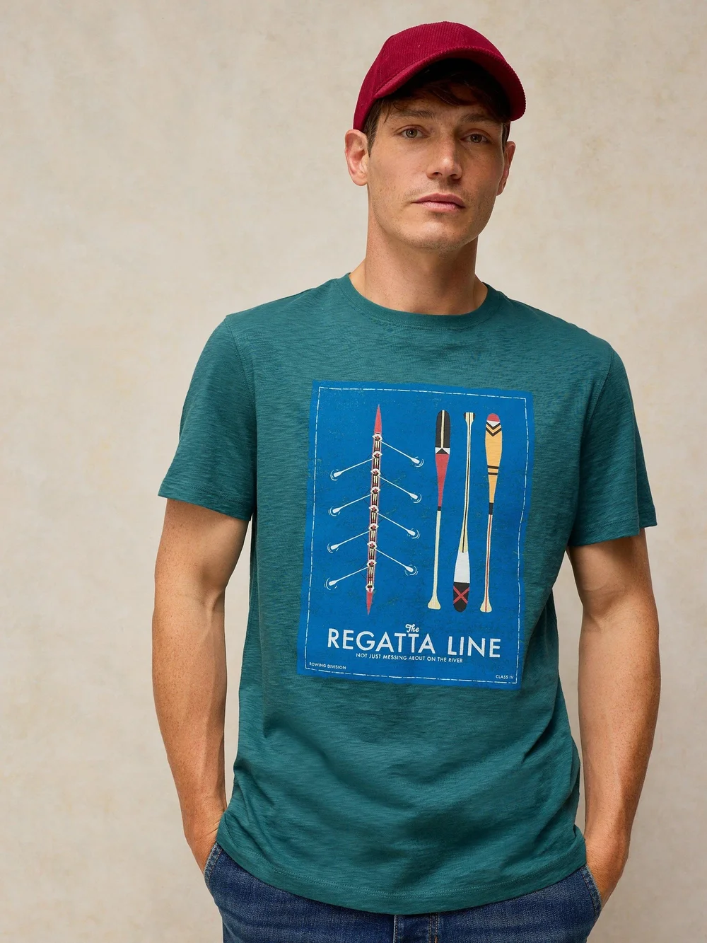 T-Shirt Abersoch mit Grafik - Teal Pr - XXXL/R Bild 1