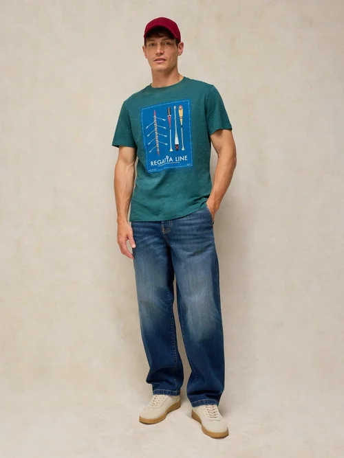 T-Shirt Abersoch mit Grafik - Teal Pr - XXXL/R Bild 2