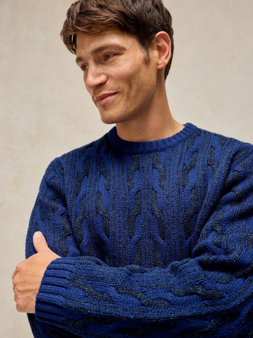 Pullover Brixham mit Zopfmuster - Brt Blue - XXL Bild 1
