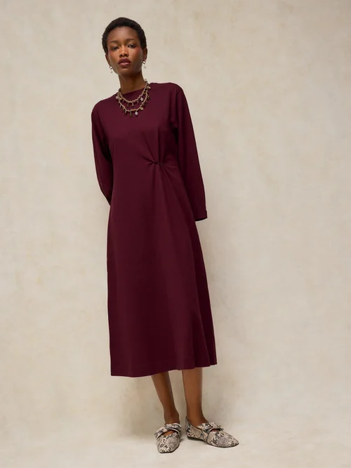 Kleid Gracie mit Twist-Detail - Dk Plum - 52/R Bild 3