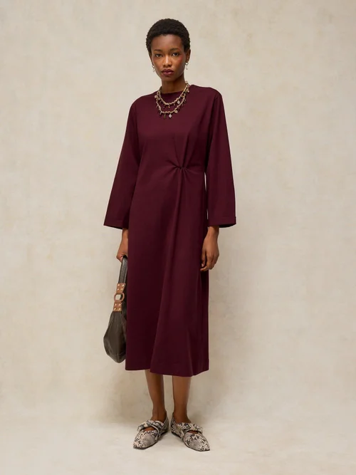 Kleid Gracie mit Twist-Detail - Dk Plum - 52/R Bild 1