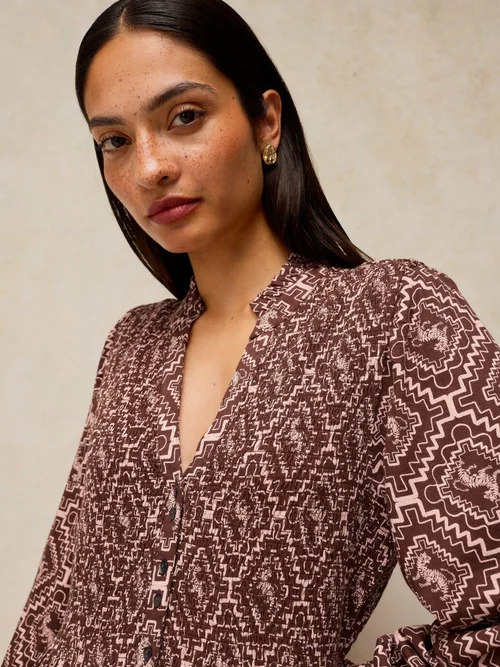 Gekräuseltes Kleid Ada - Brown Pr - 52/R Bild 2