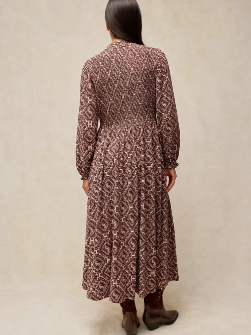 Gekräuseltes Kleid Ada - Brown Pr - 52/R Bild 4