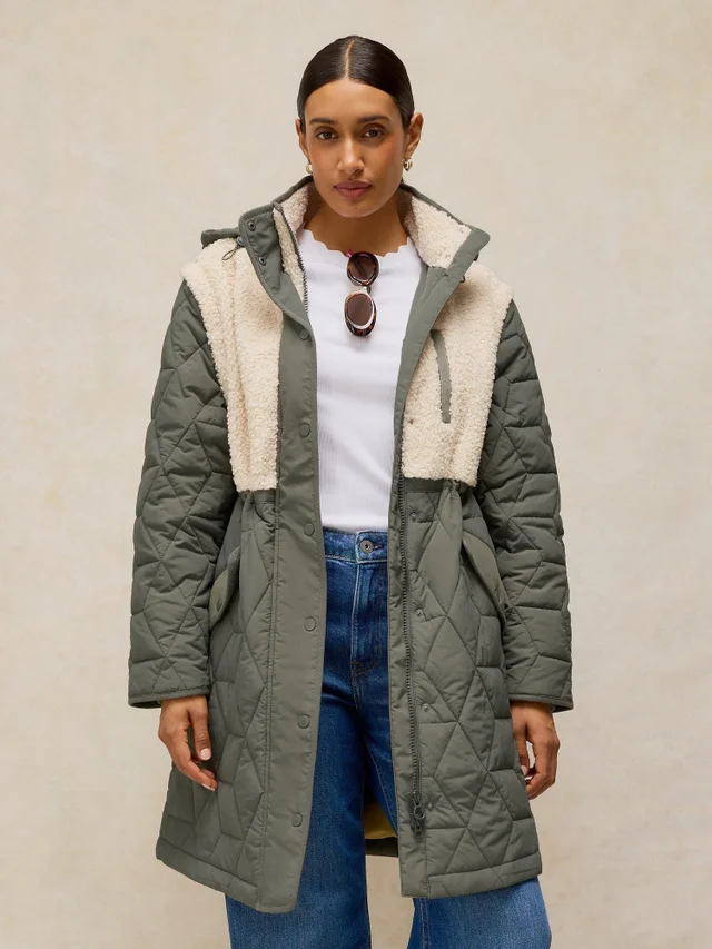 Vielseitige Steppjacke Alina mit Teddyfell