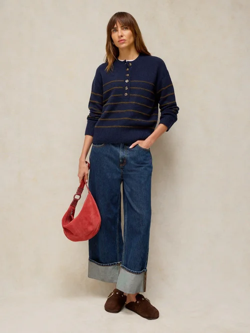 Henley-Pullover mit Streifen - Navy Multi - 52 Bild 2
