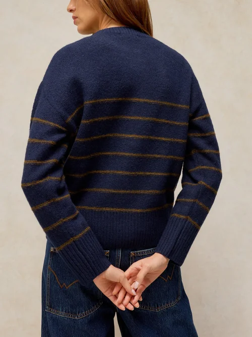 Henley-Pullover mit Streifen - Navy Multi - 52 Bild 4