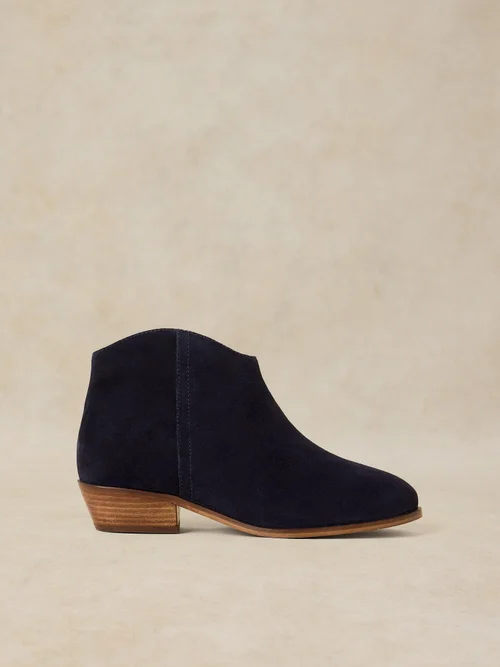 Wildlederstiefeletten mit weiter Passform - Dark Navy - 41 Bild 1