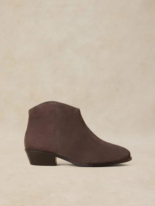 Wildlederstiefeletten mit weiter Passform - Dk Grey - 41 Bild 1