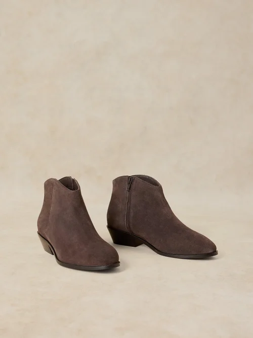 Wildlederstiefeletten mit weiter Passform - Dk Grey - 41 Bild 2