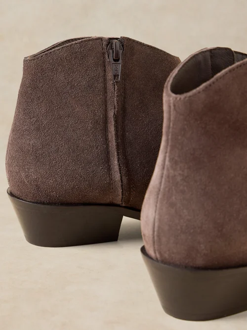 Wildlederstiefeletten mit weiter Passform - Dk Grey - 41 Bild 3