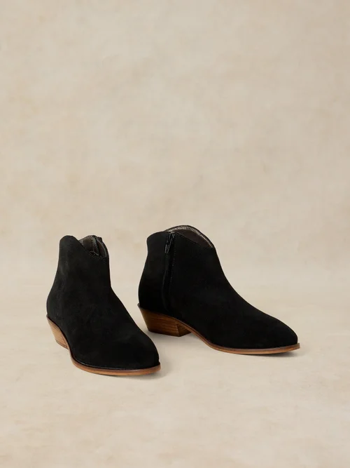 Wildlederstiefeletten mit weiter Passform - Pure Blk - 41 Bild 2