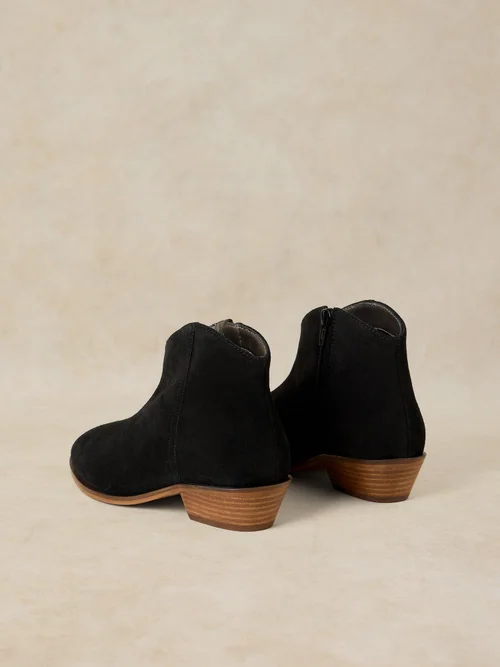 Wildlederstiefeletten mit weiter Passform - Pure Blk - 41 Bild 4