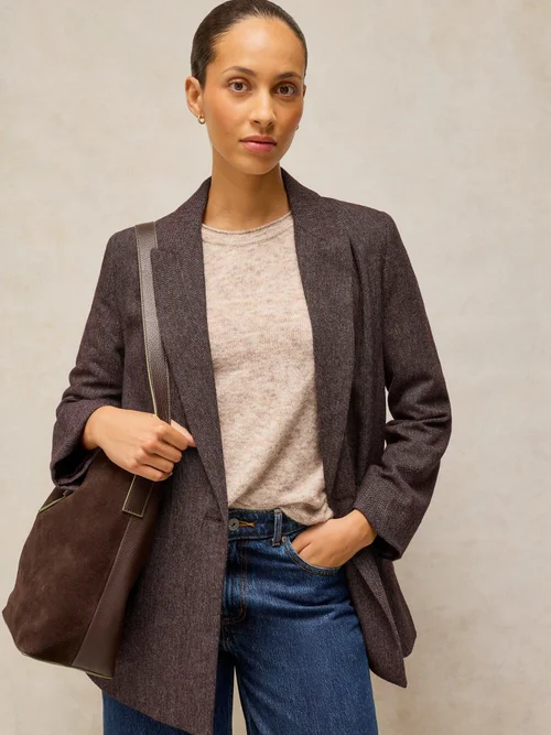 Blazer Sasha in Tweed-Optik - Plum Mlt - 52/R Bild 1