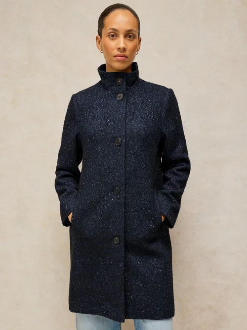 Tweed-Mantel Kaia - Navy Multi - 52/R Bild 3