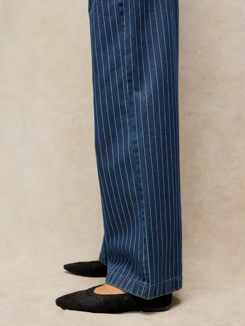Jeans mit weitem Bein Ayla Nadelstreifen - Denim Mlt - 44/R Bild 3