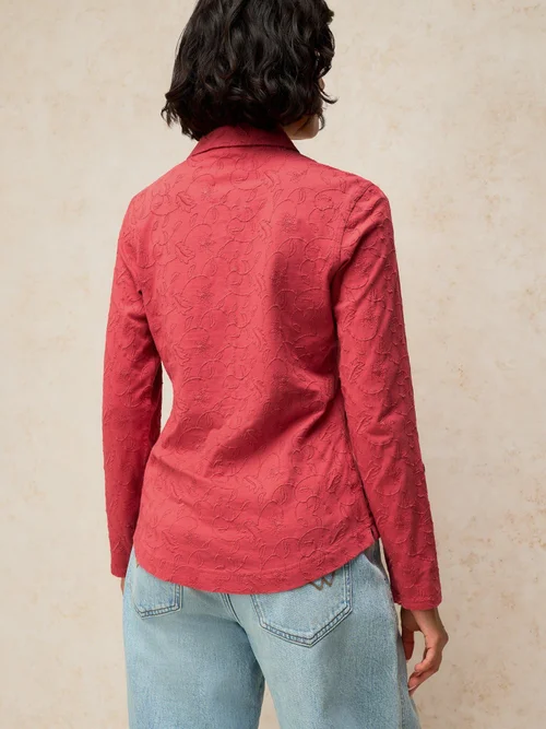 Bluse Annie mit Stickerei - Mid Pink - 52 Bild 4
