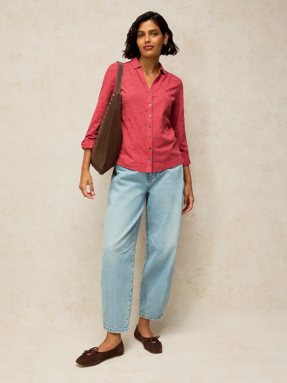 Bluse Annie mit Stickerei - Mid Pink - 52 Bild 1