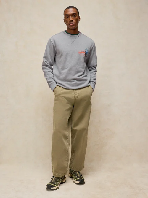Sweatshirt Sidmouth mit Grafik - Grey Mlt - XXL Bild 3
