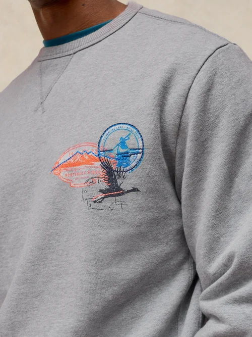 Sweatshirt Sidmouth mit Grafik - Grey Mlt - XXL Bild 2