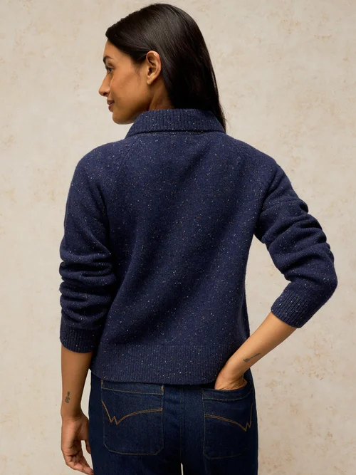 Strickjacke Shepherd aus Wollmischung - Dark Navy - 48 Bild 4