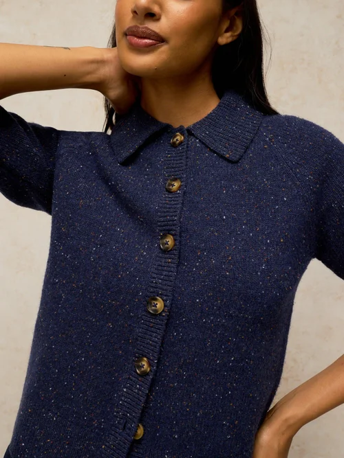 Strickjacke Shepherd aus Wollmischung - Dark Navy - 48 Bild 3
