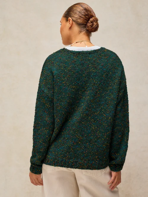 Pullover mit V-Ausschnitt - Dk Green - 50 Bild 4