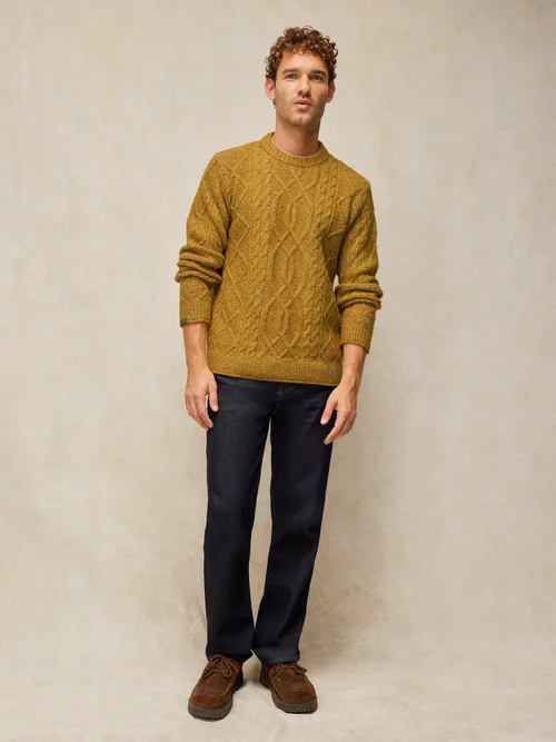 Pullover Ashford mit Zopfmuster - Dp Yellow - XXL Bild 2