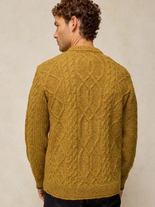 Pullover Ashford mit Zopfmuster - Dp Yellow - XXL Bild 4