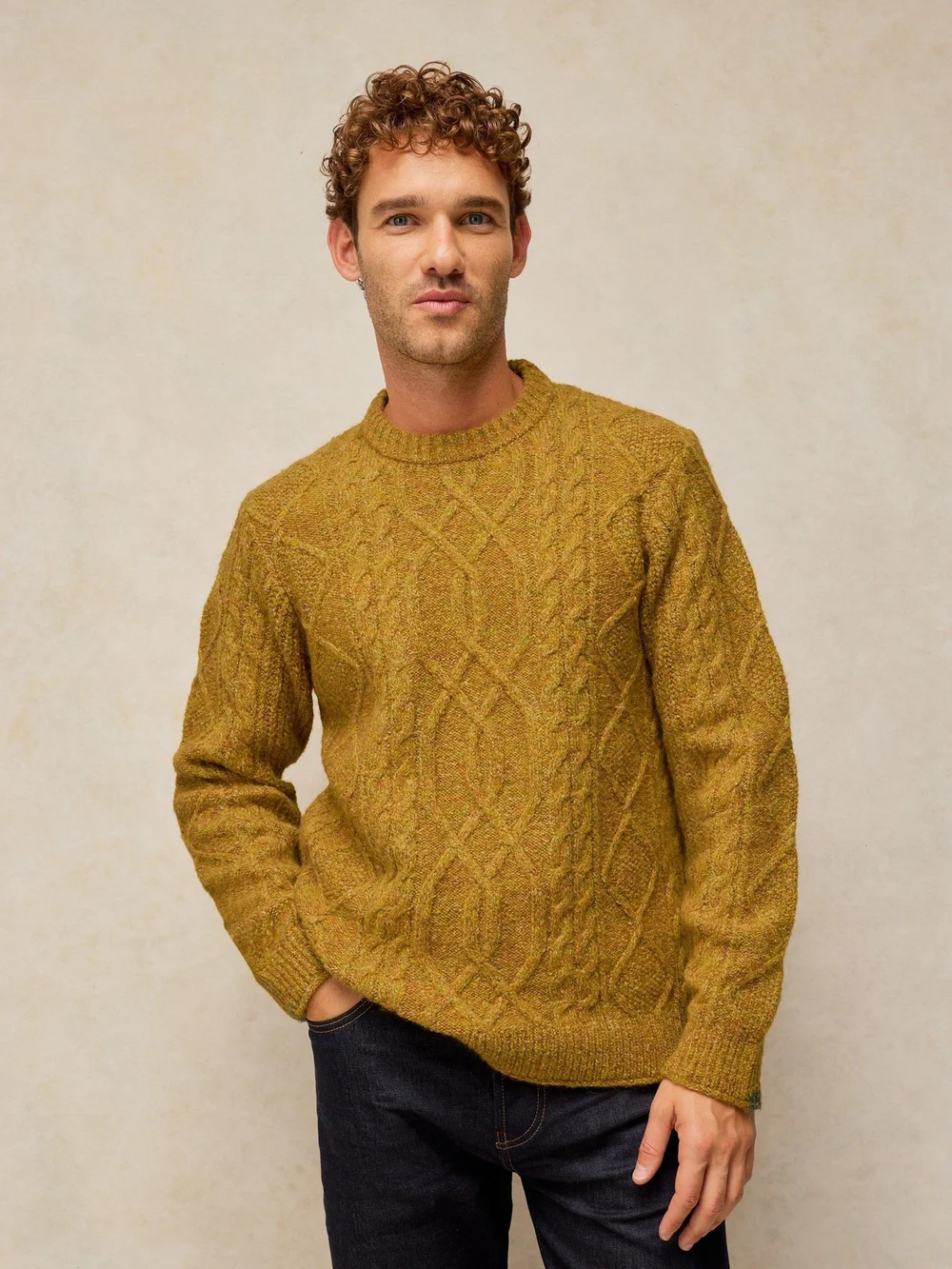 Pullover Ashford mit Zopfmuster - Dp Yellow - XXL Bild 1