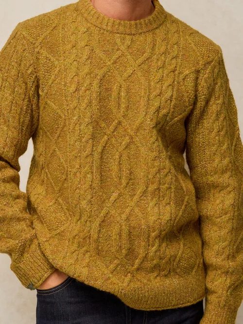 Pullover Ashford mit Zopfmuster - Dp Yellow - XXL Bild 3